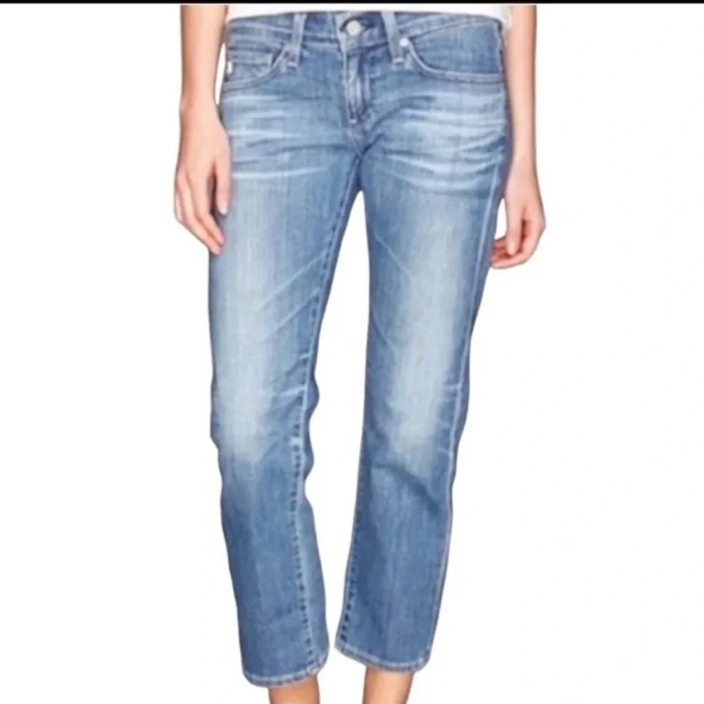 Ag Tomboy Crop Relaxed Straight Jeans - Picture 1 of 6